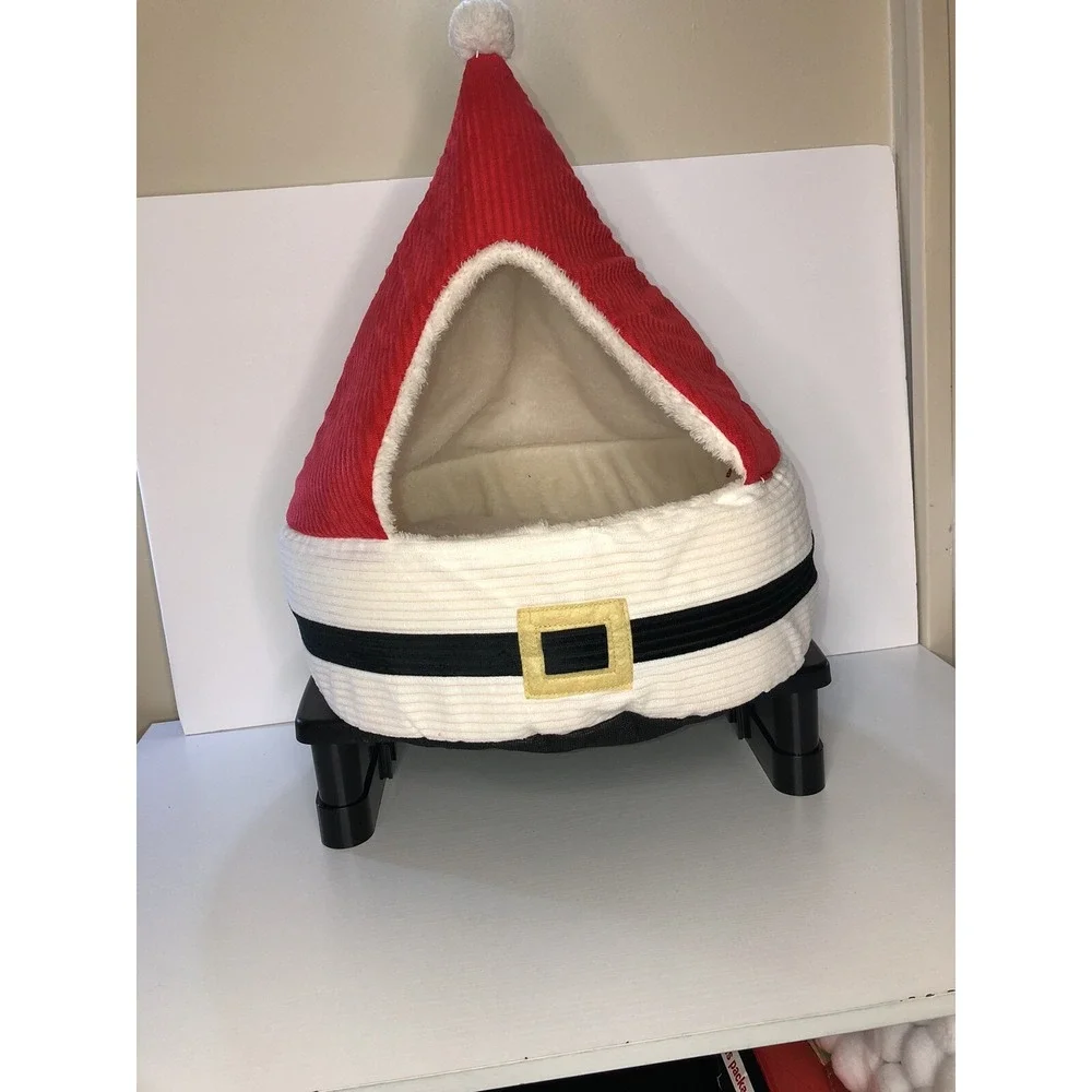 Unique Christmas Santa Hat Pet Bed - Cat‎ & Small Dog - New